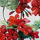 Order The painting with flowers 'Geranium bush' is decorated. Paint with Love (lotmarket). Livemaster. . Pictures Фото №3