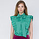 Green blouse with ruffles and bowknot. Blouses. NadKate. Online shopping on My Livemaster.  Фото №2