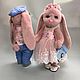 Розовые зайцы. Мягкие игрушки. Evgenia_dolls_toys (KirichekEvgenia). Ярмарка Мастеров.  Фото №4