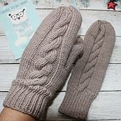 Аксессуары handmade. Livemaster - original item knitted mittens. Mittens women`s. Mittens with a scythe.. Handmade.