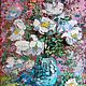 Oil painting with flowers 'When the wild rose blossoms', Pictures, Murmansk,  Фото №1