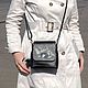  Women's black leather handbag over Edith's shoulder. Crossbody bag. Natalia Kalinovskaya. Online shopping on My Livemaster.  Фото №2