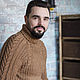 Мужской свитер ручной работы из верблюжьей шерсти `Хемингуэй` от Sviteroff