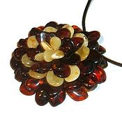 Украшения handmade. Livemaster - original item amber flower pendant natural stone necklace jewelry amber. Handmade.