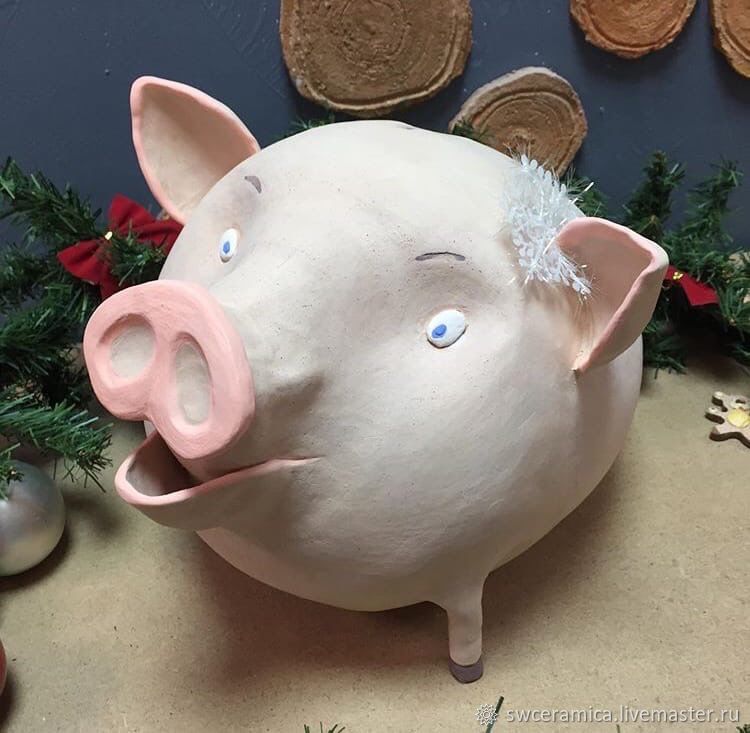 Керамическая Свинья-копилка в интернет-магазине на Ярмарке Мастеров ...