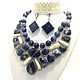 Necklace 'Adele' and Earrings - sodalite, pearl biva, beads. Necklace. Dorida's Gems (Dorida-s-gems). My Livemaster. Фото №6
