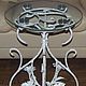 White Wrought iron coffee table. Tables. Artistic forging Nemkova. Online shopping on My Livemaster.  Фото №2