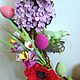 Wreath Easter D 50cm. Flowers polymer clay handmade. Wreaths. Olga-art-flower. Online shopping on My Livemaster.  Фото №2