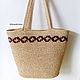 shopper: Knitted shopping bag made of raffia. Shopper. Lace knitting workshop. Lidiya.. Online shopping on My Livemaster.  Фото №2