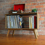 Для дома и интерьера handmade. Livemaster - original item Woodstorage3 — vinyl cabinet in minimal, loft style. Handmade.