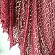 Легкая ажурная шаль вишневого цвета, Шали, Барнаул,  Фото №1