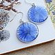 Earrings with cornflowers. Blue earrings with real flowers. Earrings. OrlovaResinJewelry. Online shopping on My Livemaster.  Фото №2