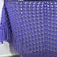 Lilac Shawl 220*130 Crocheted Triangular with Tassels #004, Shawls, Nalchik,  Фото №1