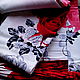 Постельное белье "Алые розы на белом" бязь премиум. Комплекты постельного белья. Цветные сны. Интернет-магазин Ярмарка Мастеров.  Фото №2