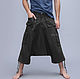 Shorts - Afghani 'Steampunk' black crisp cotton, Shorts, Tel Aviv,  Фото №1