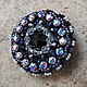 Brooch 'Black Iris' Japanese beads, Swarovski crystals. Brooches. Jewelry and accessories by IRIS. My Livemaster. Фото №5