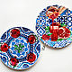 Plate on the wall 'Freshness of pomegranate' for interior. Decorative plates. Art by Tanya Shest. My Livemaster. Фото №6