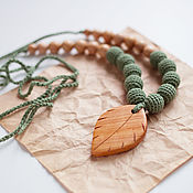 Одежда handmade. Livemaster - original item Slingobuses with a juniper leaf pendant. Handmade.