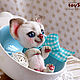 Заказать Котик Снежок мини тедди. Серия Кармашкины. 10см. Toyssoul (CorelZO). Ярмарка Мастеров. . Мягкие игрушки Фото №3