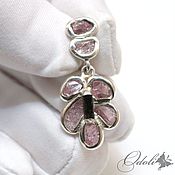 Украшения handmade. Livemaster - original item Silver 925 pendant with pink spinel and tourmaline. Handmade.
