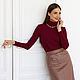 Turtleneck made of viscose Bordeaux, turtleneck badlon knitwear Burgundy, Turtleneck Sweaters, Novosibirsk,  Фото №1