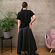 Black floor length skirt 4 wedges striped. Skirts. NATALINI. My Livemaster. Фото №14