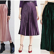 Одежда handmade. Livemaster - original item Pleated velvet skirt of any color MIDI or Maxi. Handmade.