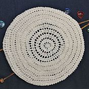 Аксессуары handmade. Livemaster - original item Knitted summer openwork beret made of linen. Handmade.