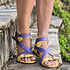 Sandals made of genuine Python leather . Shoes from Python, Sandals, Denpasar,  Фото №1