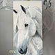 Заказать Модульная картина с белой лошадью. Студия интерьерных картин MBArt. Ярмарка Мастеров. . Картины Фото №3