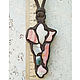 Order  Soft leather with stones. Marina Lambrozo leather and stone. Livemaster. . Pendant Фото №3