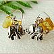 Order Amber. Earrings 'Elephant gift' amber silver. Frollena II. Natural Baltic amber. Livemaster. . Earrings Фото №3