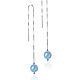 Long earrings with blue quartz, sterling silver. Art.№90, Earrings, Moscow,  Фото №1