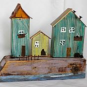 Для дома и интерьера handmade. Livemaster - original item Driftwood wooden interior houses No. №5. Handmade.