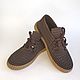 Knitted sneakers, brown cotton, Boots, Tomsk,  Фото №1