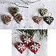 Set of 3 hearts pendants. Christmas decorations. Boutique  OCEANOFLOVE (oceanoflove). Online shopping on My Livemaster.  Фото №2