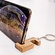 Wooden keychain stand for phone. Key chain. woodvova-kam. Online shopping on My Livemaster.  Фото №2