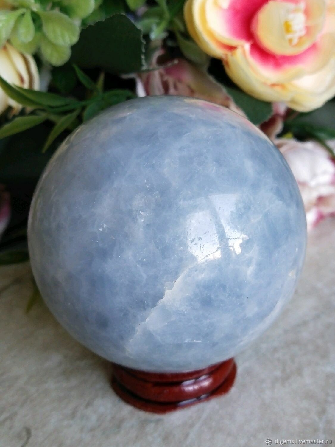 Шар Голубой кальцит 65 мм в интернет-магазине на Ярмарке Мастеров | Шар ...