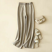 Одежда handmade. Livemaster - original item Jacquard knitted cashmere trousers. Handmade.