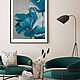 Poppies interior painting with a flower Turquoise flowers 60h80. Pictures. Lana Zaitceva. My Livemaster. Фото №6