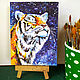 Painting Tiger Acrylic Cardboard 15 x 20 Predator Cat. Pictures. matryoshka (azaart). Online shopping on My Livemaster.  Фото №2