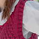 Ажурный жилет вязаный для девочки. Жилет. VA kids knitwear. Ярмарка Мастеров.  Фото №13