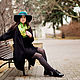 Wide-brimmed hat Classic. color emerald. Hats1. Exclusive HATS. LANA ANISIMOVA.. Online shopping on My Livemaster.  Фото №2