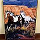 Order Porcelain panel ' Thunder in the canyon'. FRANKLIN MINT. bradbury. Livemaster. . Vintage paintings Фото №3