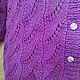 Ажурный сиреневый джемпер. Джемперы. Knitted by Elena. Ярмарка Мастеров.  Фото №4