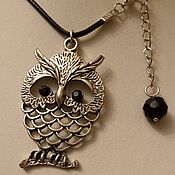 Украшения handmade. Livemaster - original item Pendant: The Black - eyed Owl. Handmade.