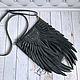 Crossbody bag black ' angel Wings', Crossbody bag, Moscow,  Фото №1