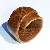 Кольцо из дерева с авторским кабошоном из стекла (тик)