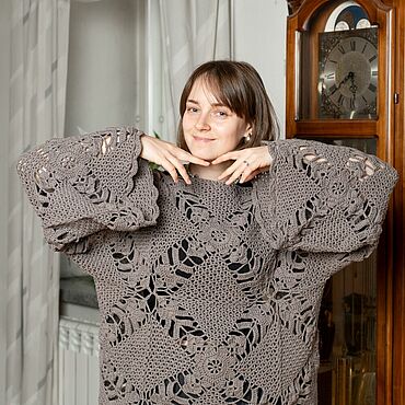 Одежда ручной работы. Ярмарка Мастеров - ручная работа Джемпер бохо. Handmade.
