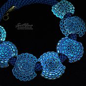 Украшения handmade. Livemaster - original item Necklace collection of chrysanthemums snow (595) designer jewelry. Handmade.